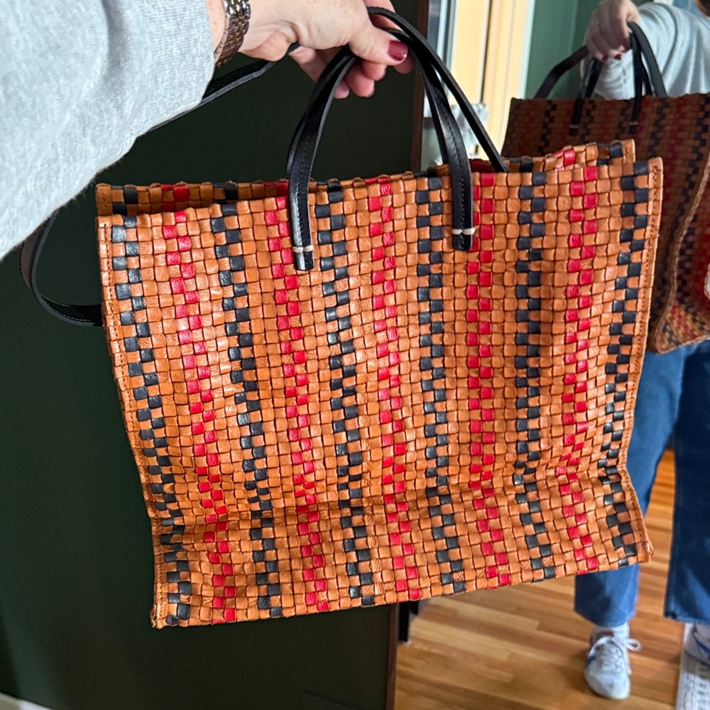 Clare V Multicolor Woven Simple Tote Bag - Picture 9 of 9